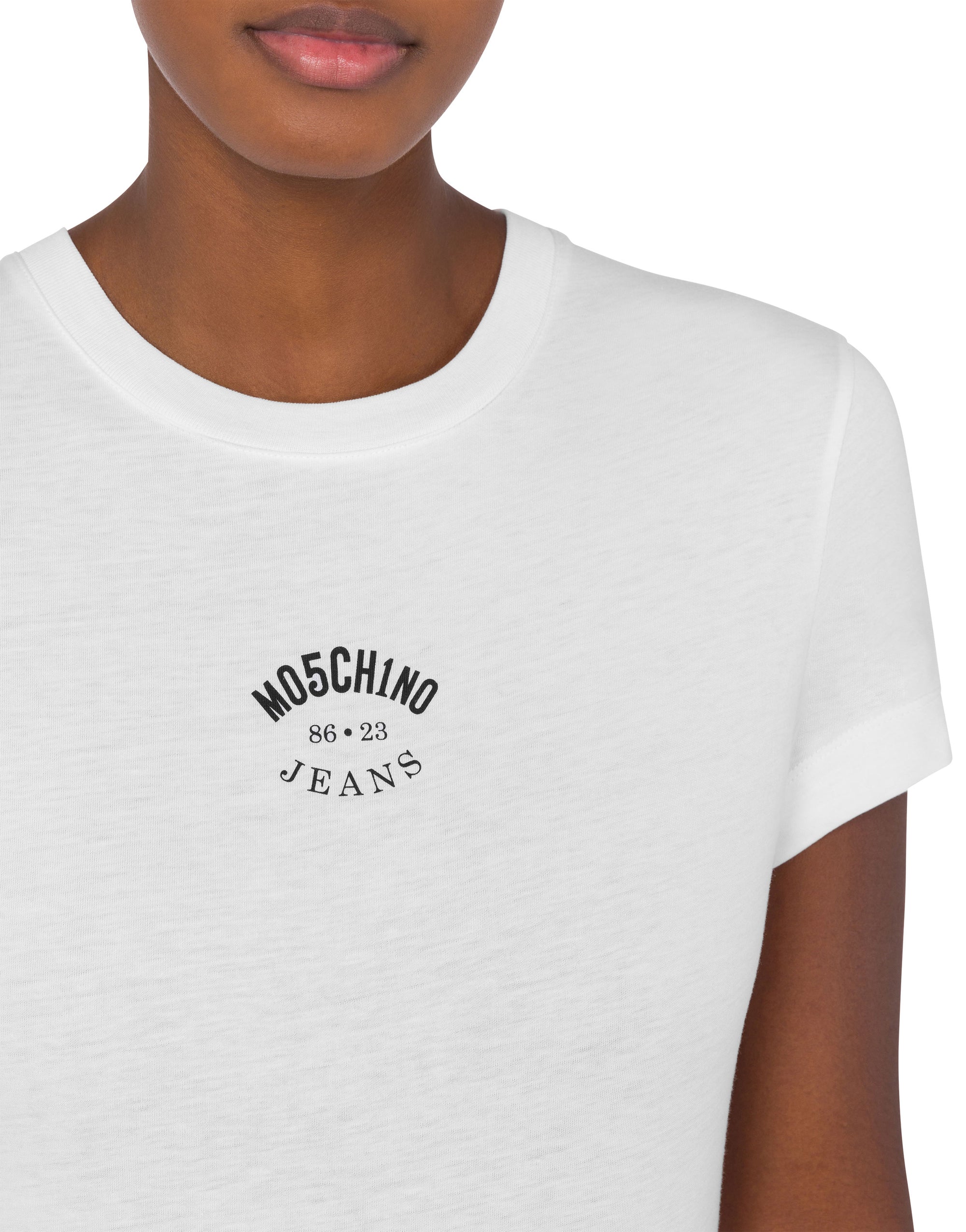 Jersey T-shirt with logo - White