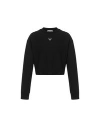 Sweatshirt court en coton - Black