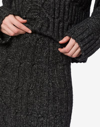 Jupe longue en ruban de laine et coton - Dark Grey