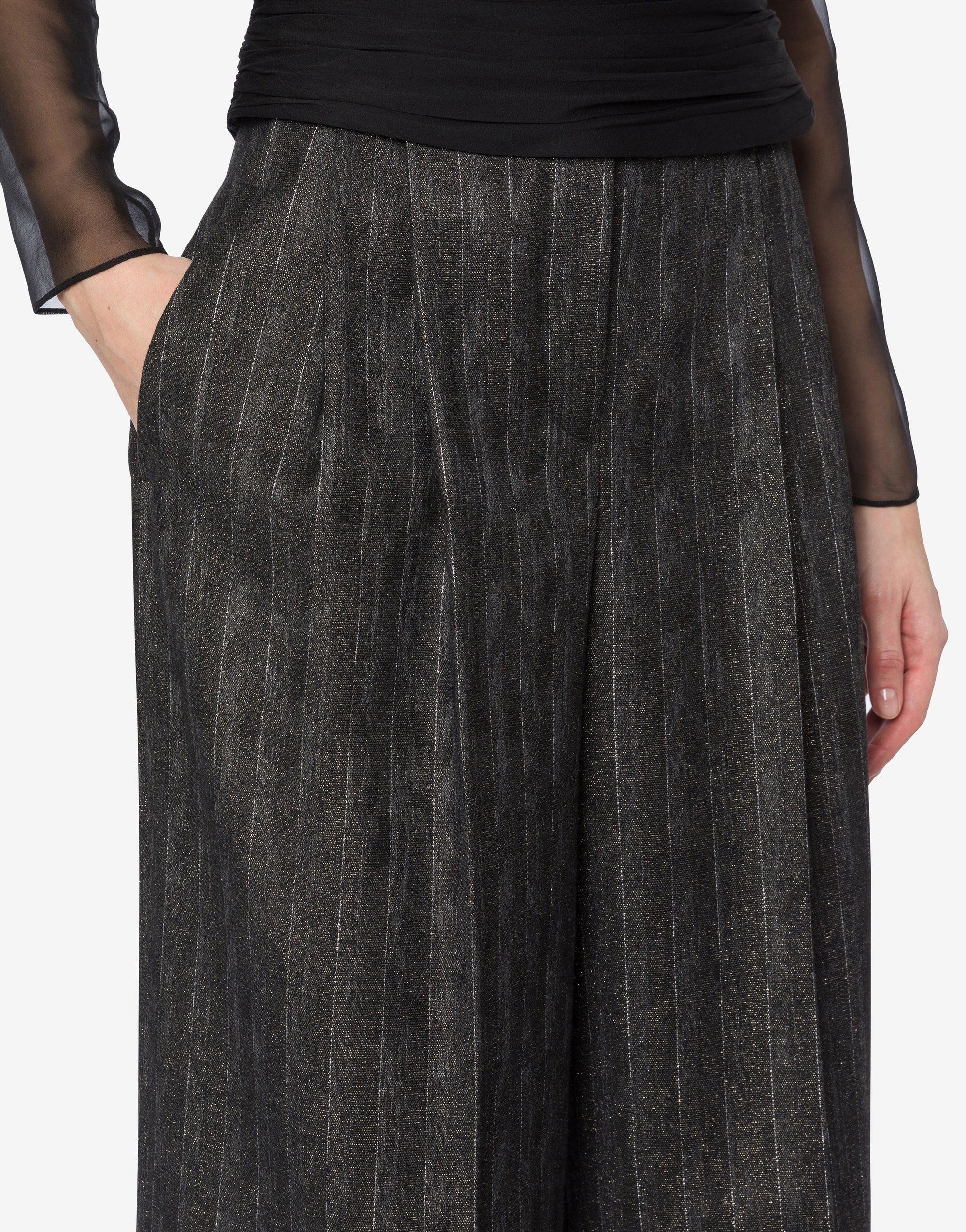 Pantalon taille basse à rayures - Dark Grey