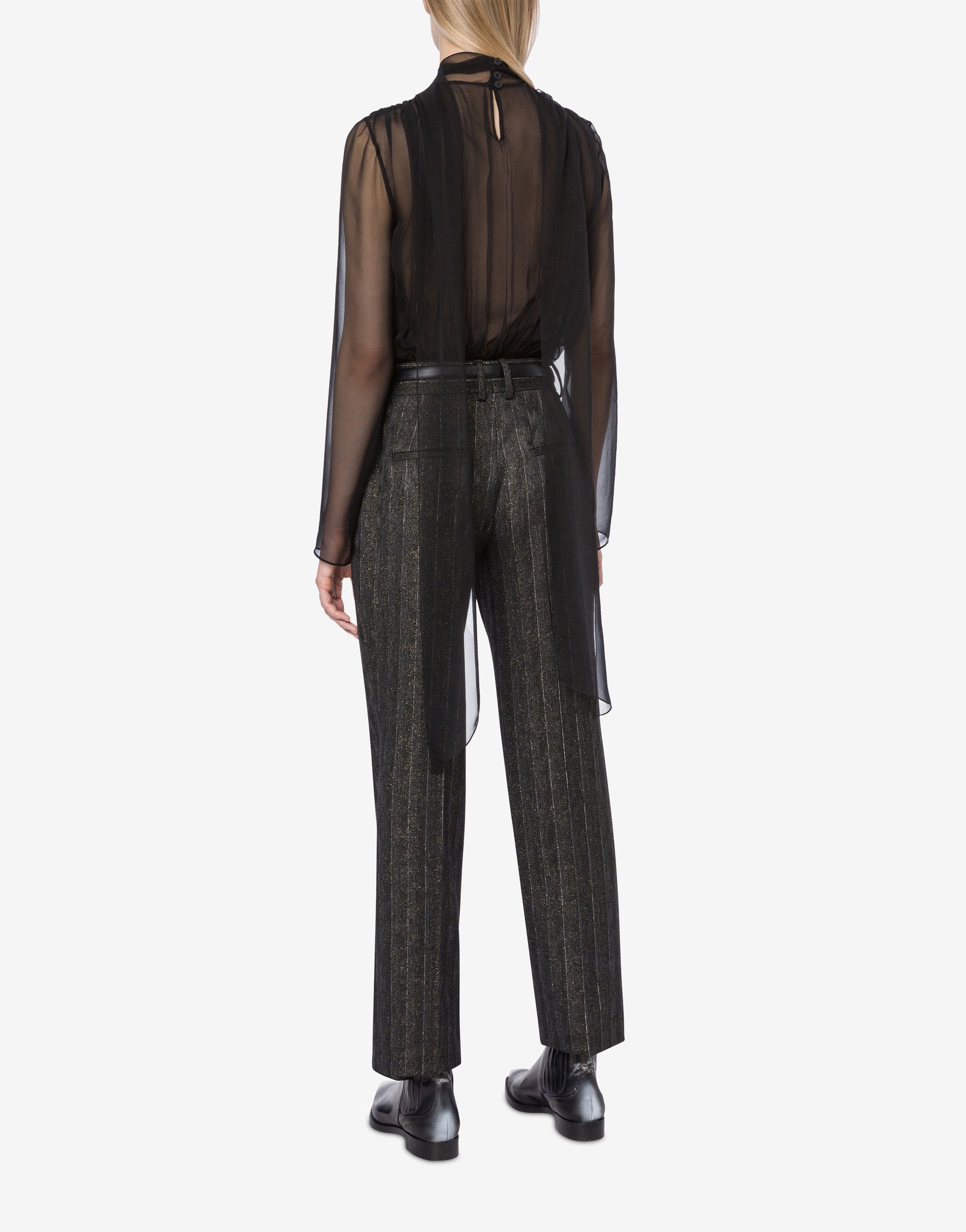 Pantalon taille basse à rayures - Dark Grey