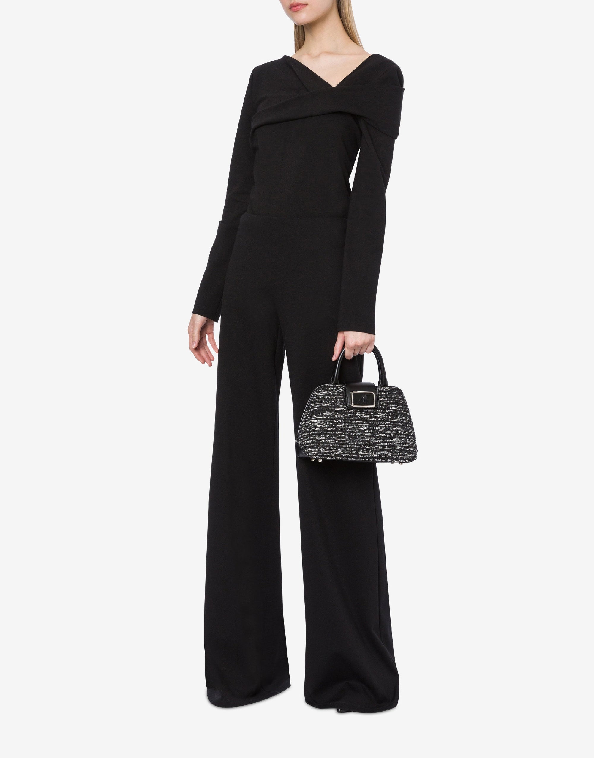 Pantalon en coton point milan - Black