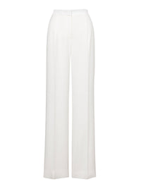 Pantalon large avec détails en satin - Ivory