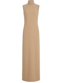 Robe longue en cady stretch - Beige