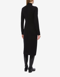 Robe midi en laine et cachemire - Black