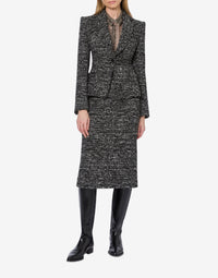 Tweed button-down jacket - Dark Grey