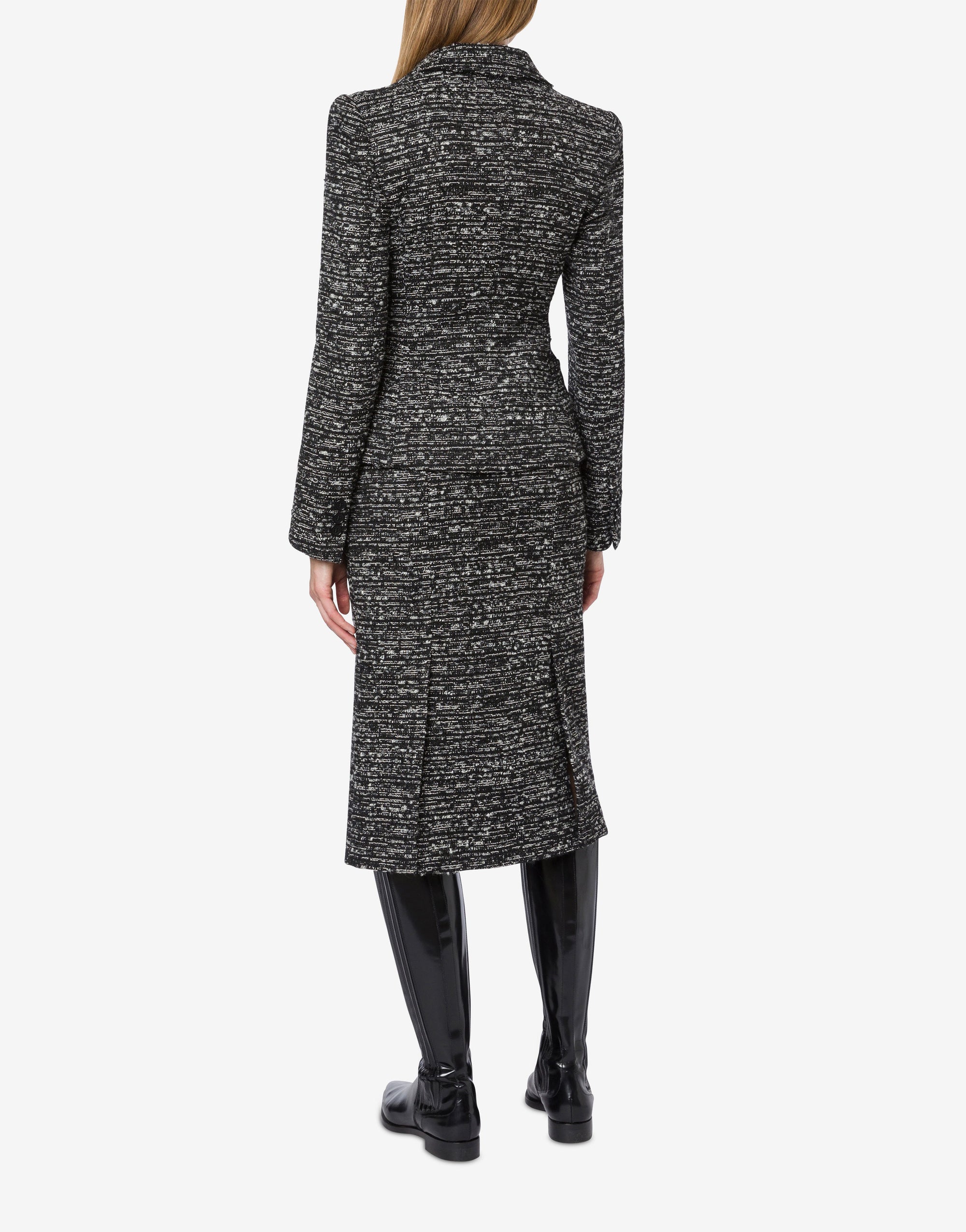 Tweed button-down jacket - Dark Grey