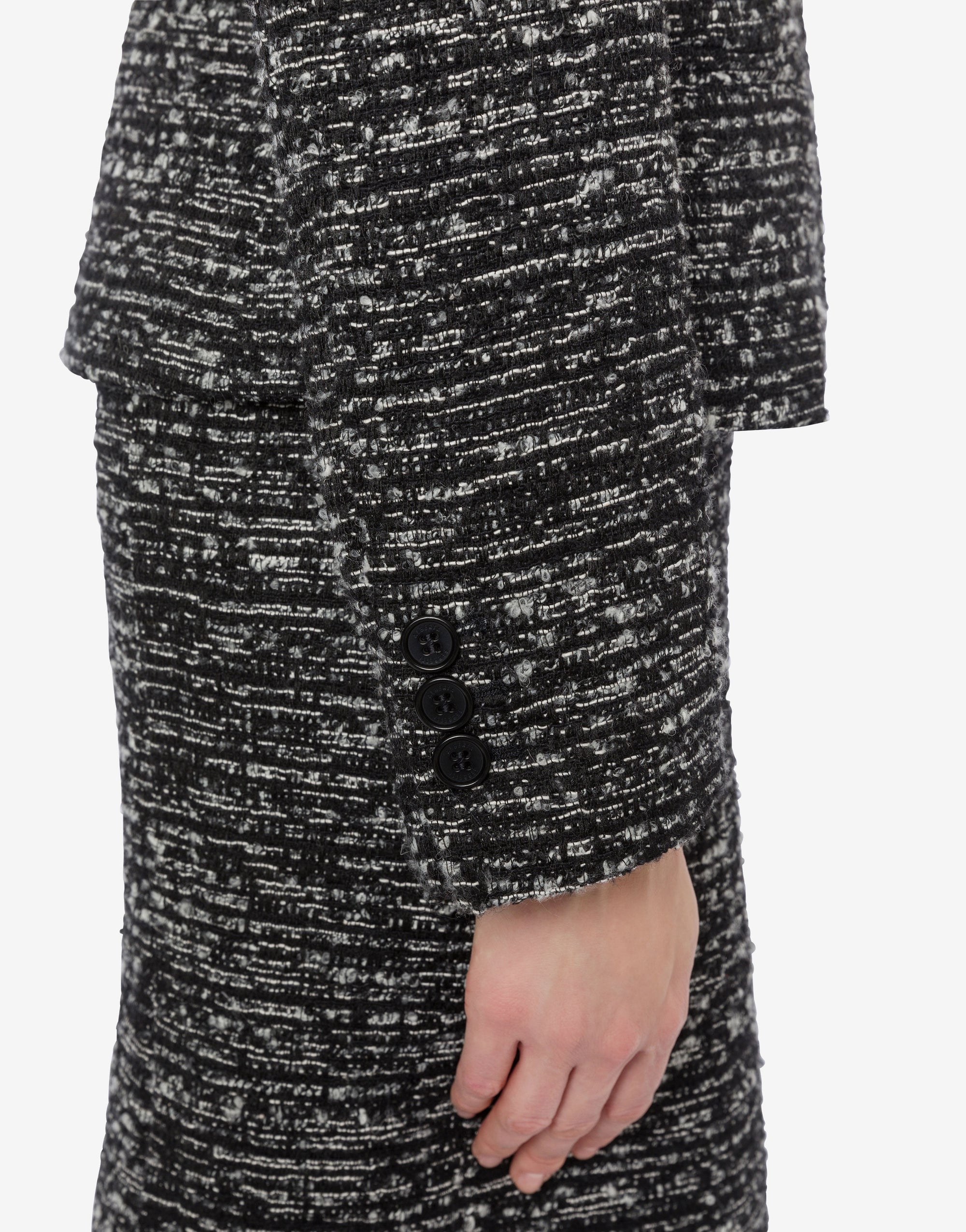 Tweed button-down jacket - Dark Grey