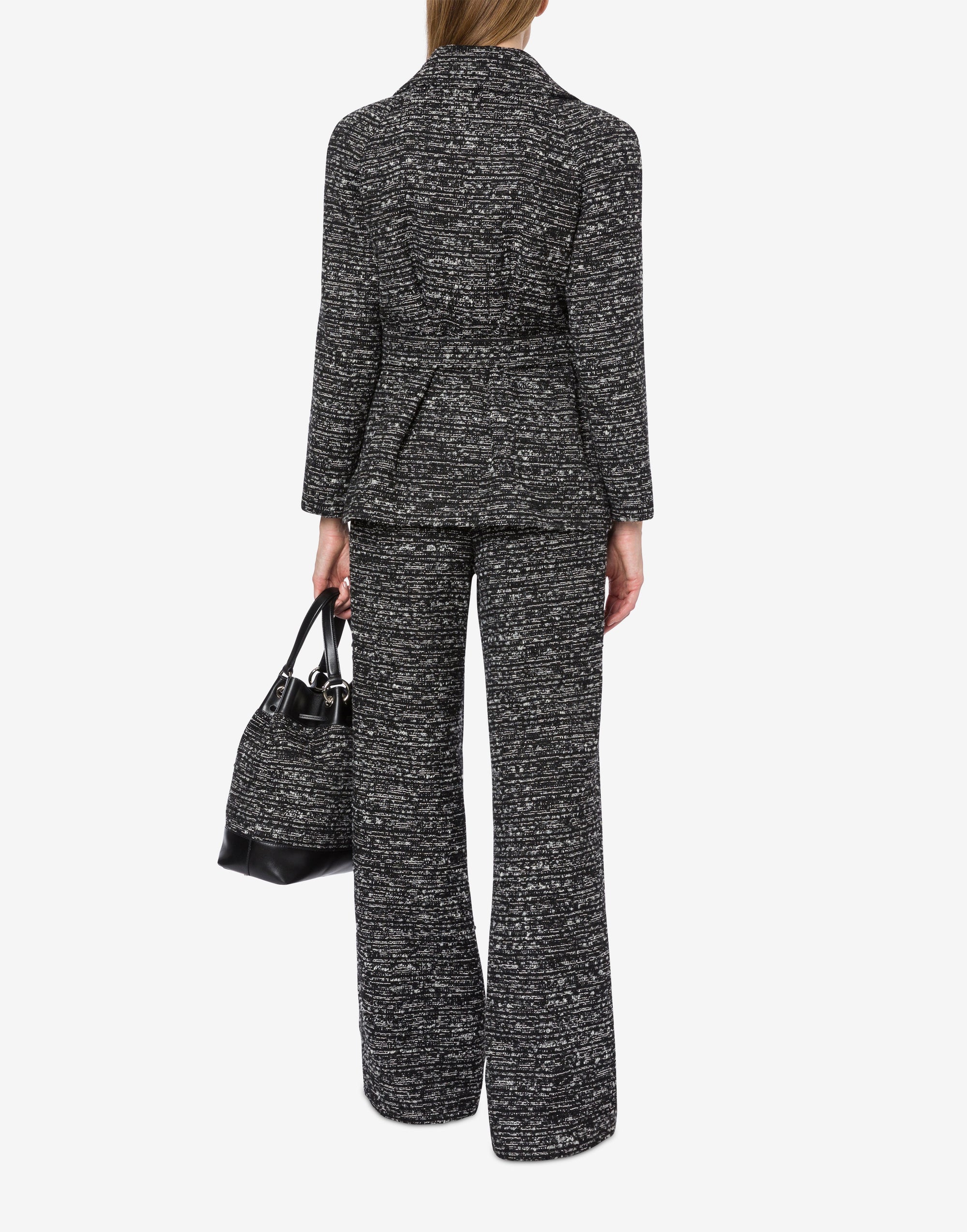 Veste en tweed boutonné avec fentes - Dark Grey