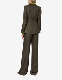 Veste en sergé flammé - Green