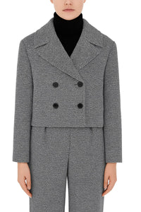 Manteau court en tweed boutonné - Dark Grey
