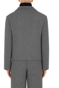 Manteau court en tweed boutonné - Dark Grey