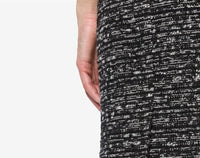 Manteau court en tweed boutonné - Dark Grey