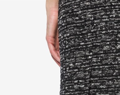Manteau court en tweed boutonné - Dark Grey