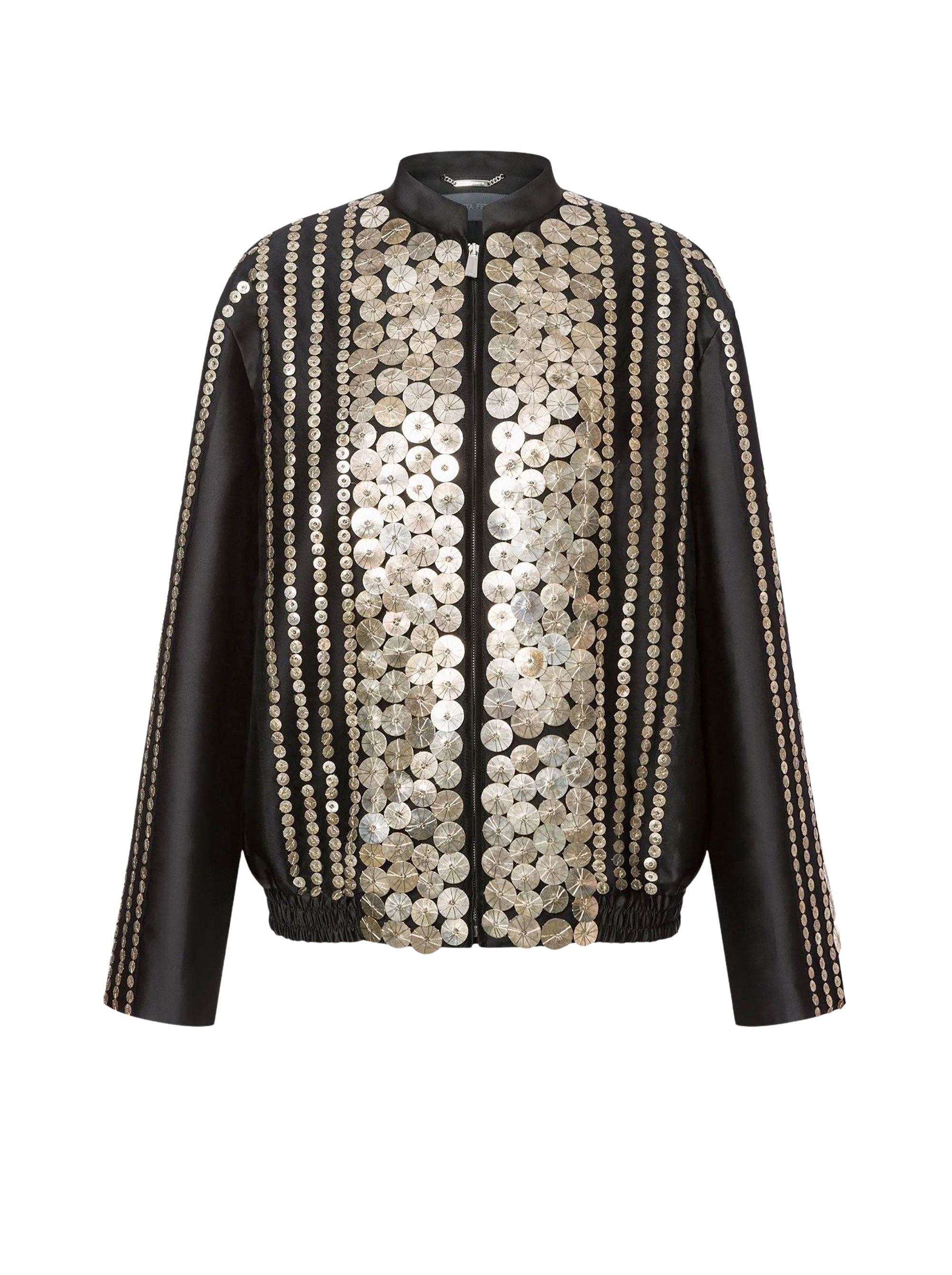 Blouson avec broderie médailles - Black
