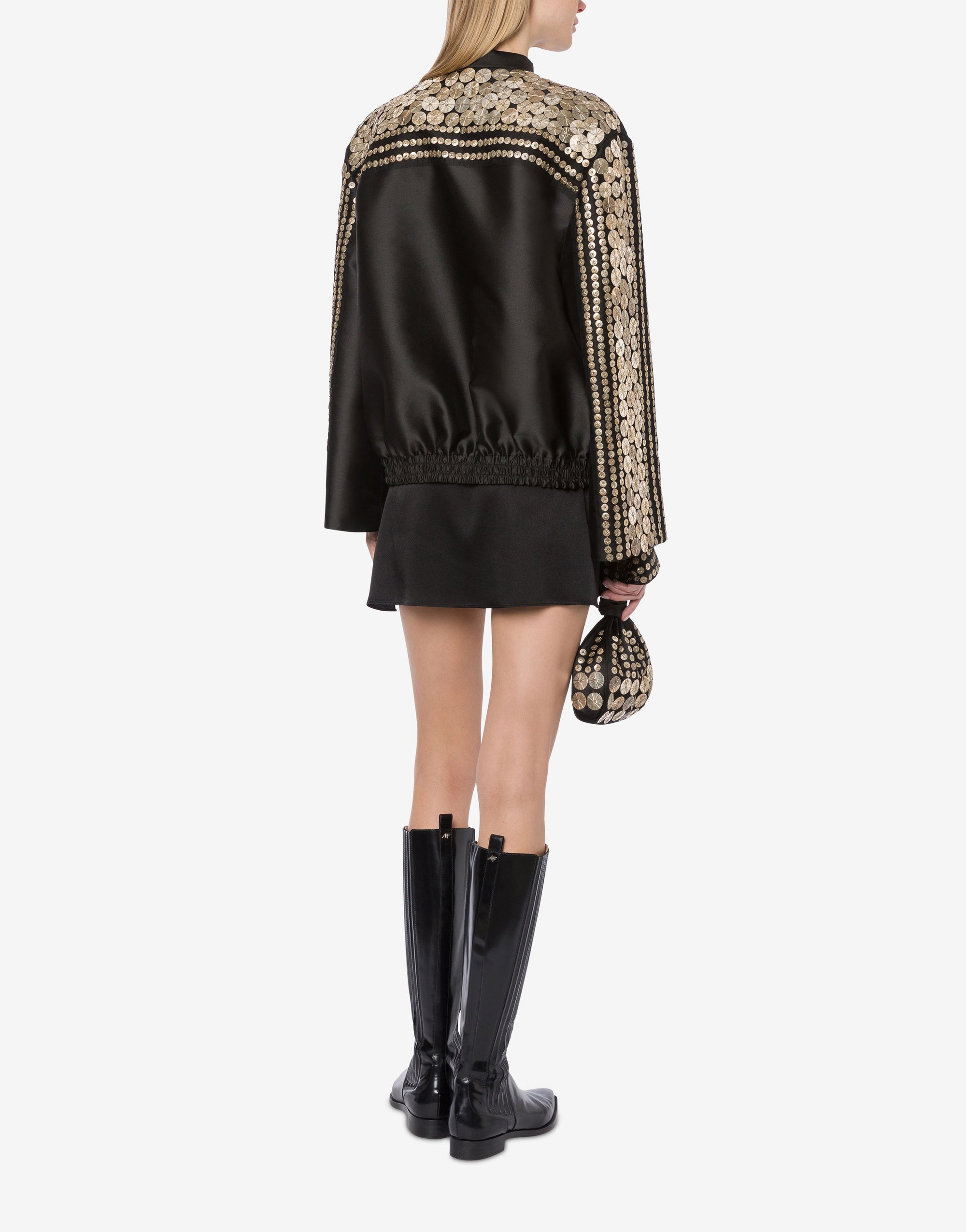 Blouson avec broderie médailles - Black