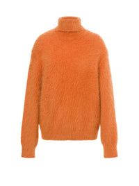 Wool turtleneck jumper - Orange