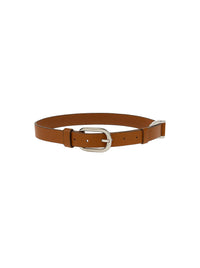 Ceinture en cuir à boucle métallique - Brown