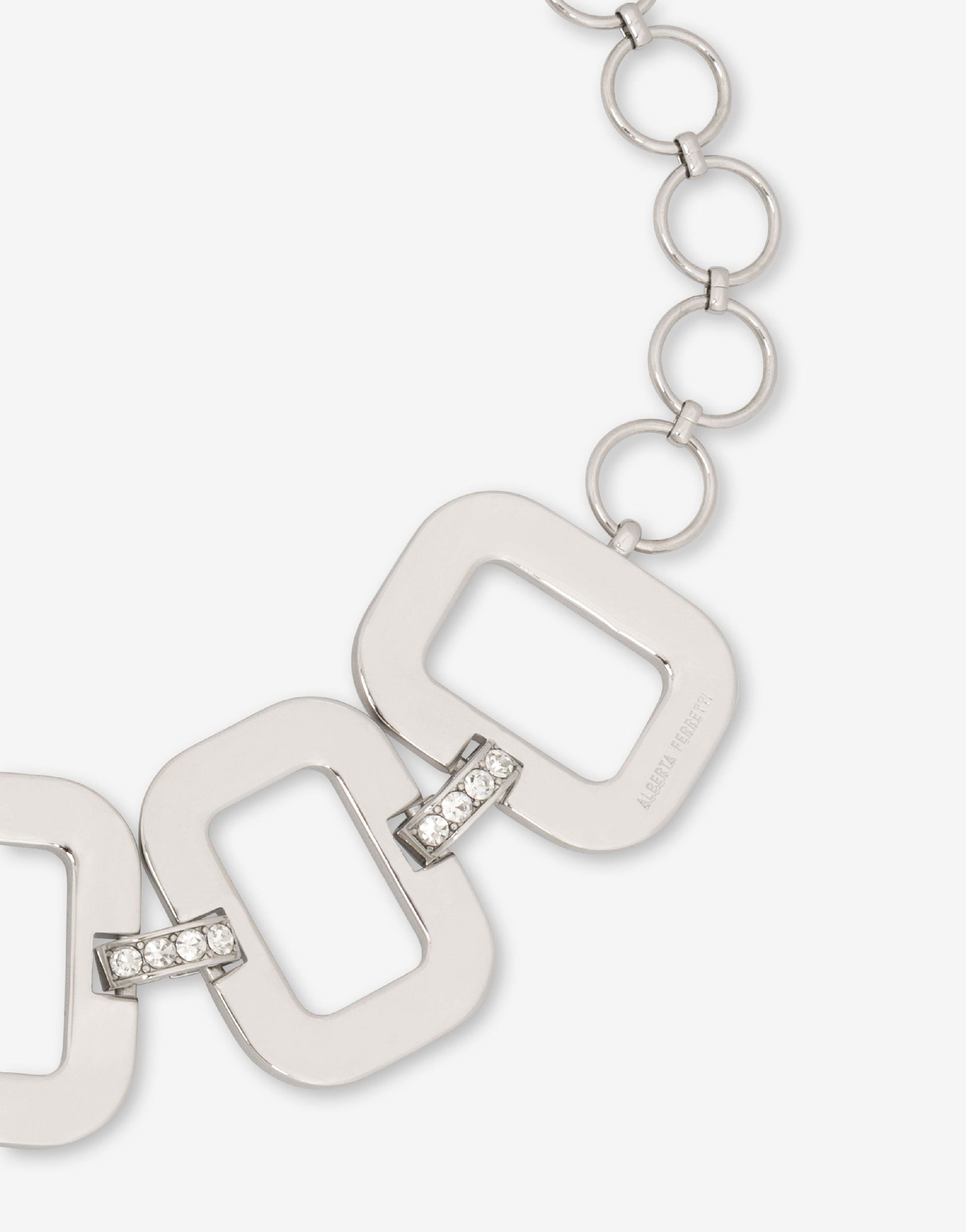 Collier ras-du-cou à strass - Silver