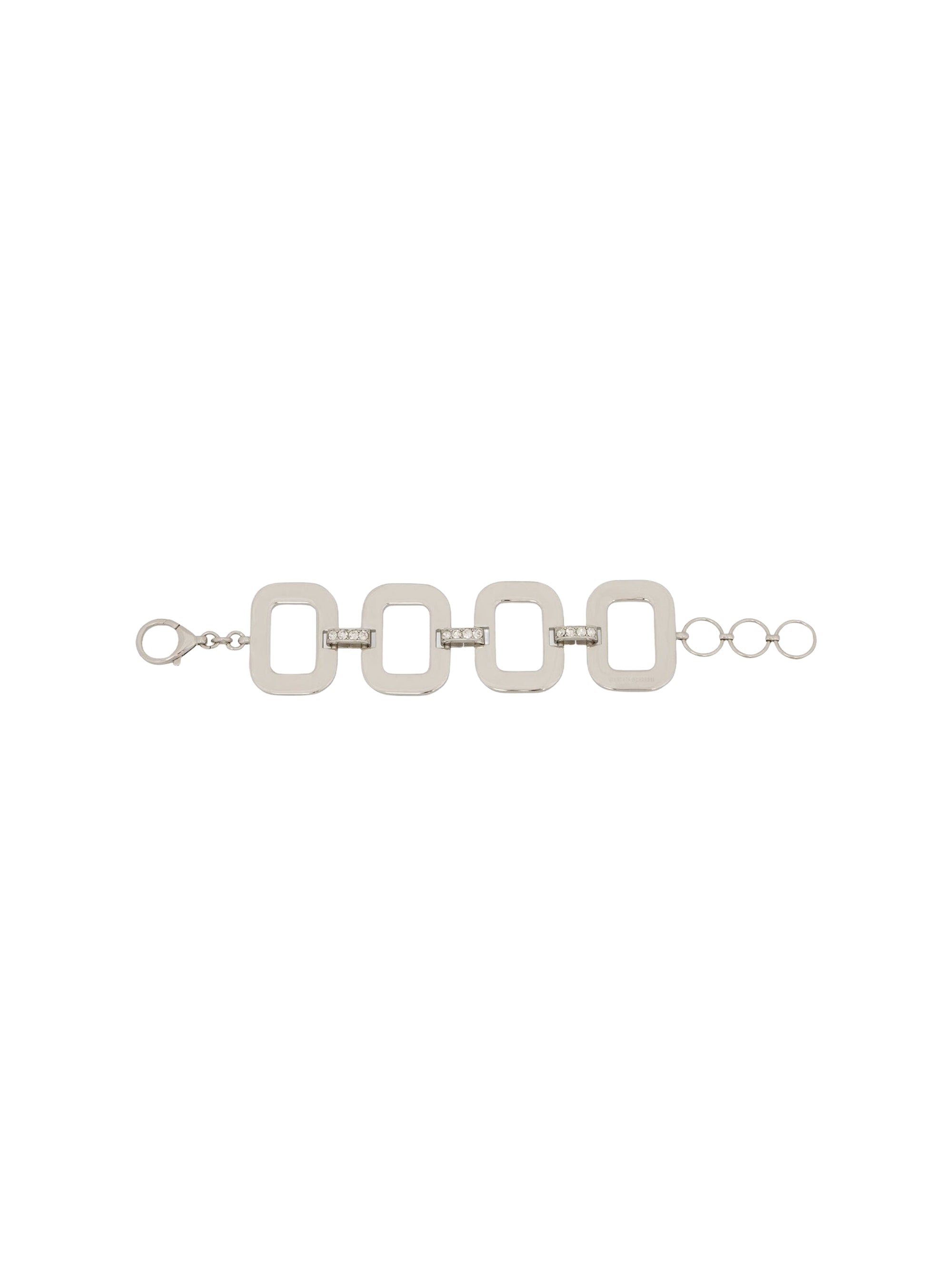 Bracelet en métal avec strass - Silver