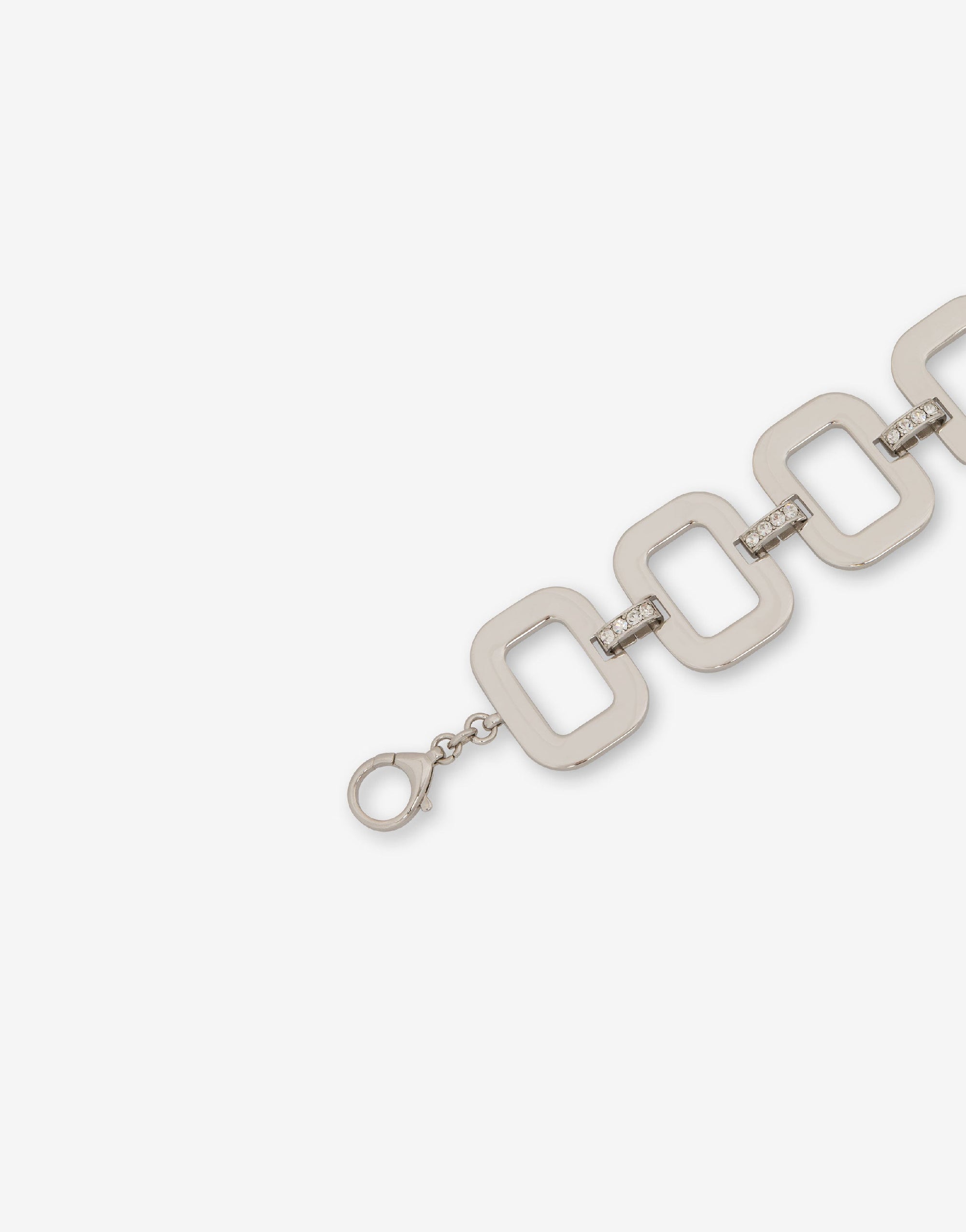 Bracelet en métal avec strass - Silver