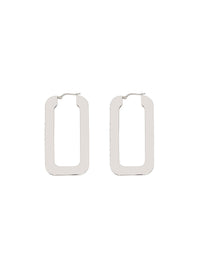 Boucles d’oreilles en métal avec strass - Silver