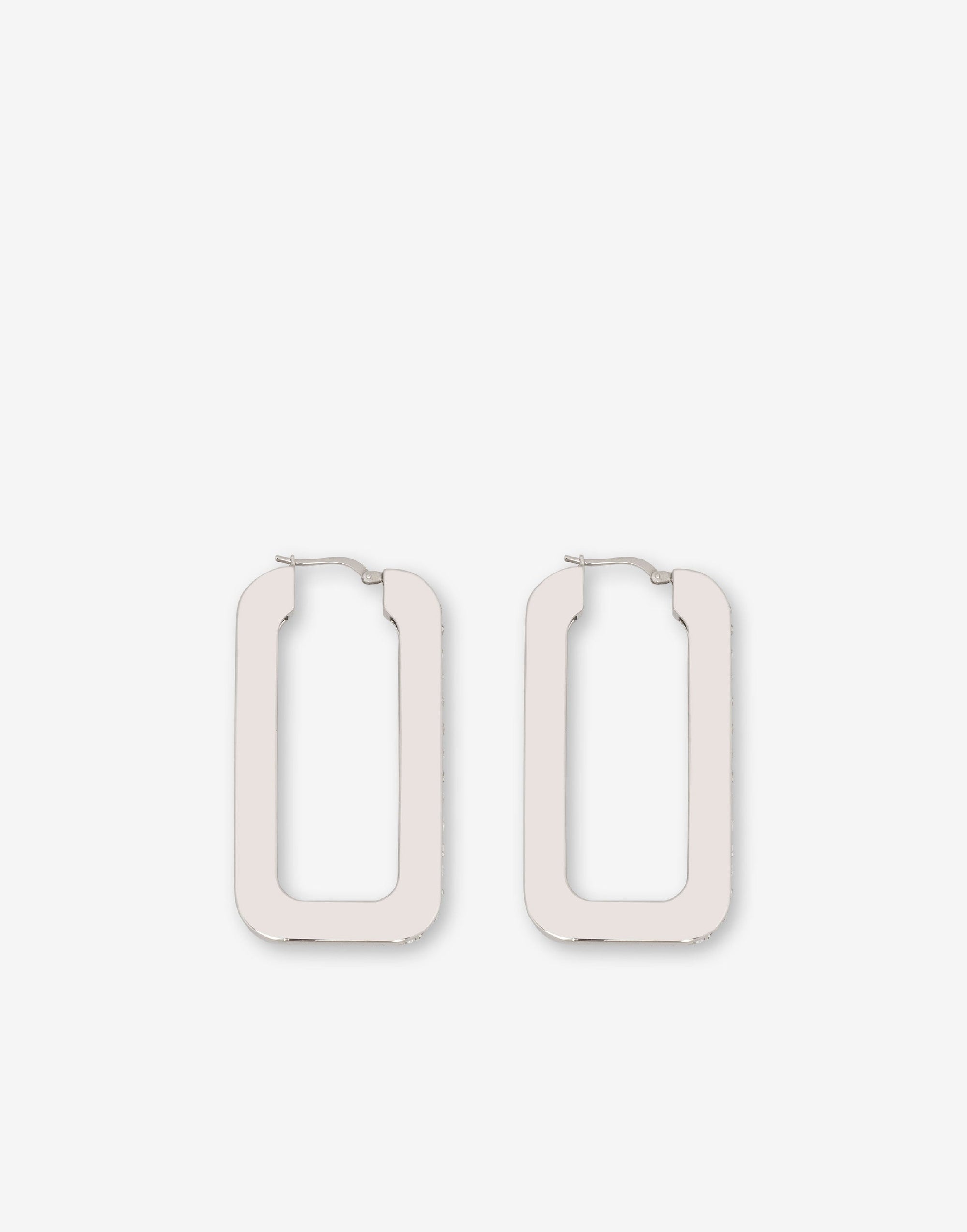 Boucles d’oreilles en métal avec strass - Silver