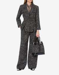 Veste en tweed boutonné avec fentes - Dark Grey