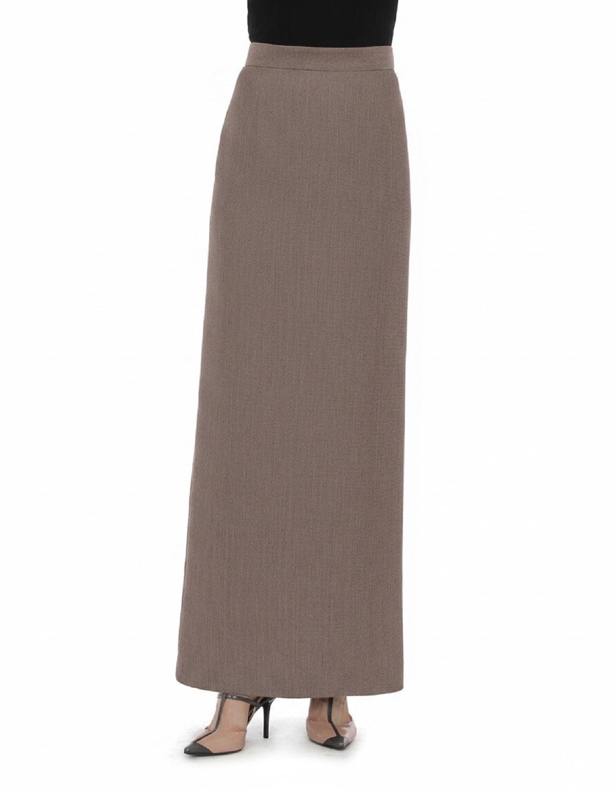 Jupe longue en tweed de laine - Fantasy Purple