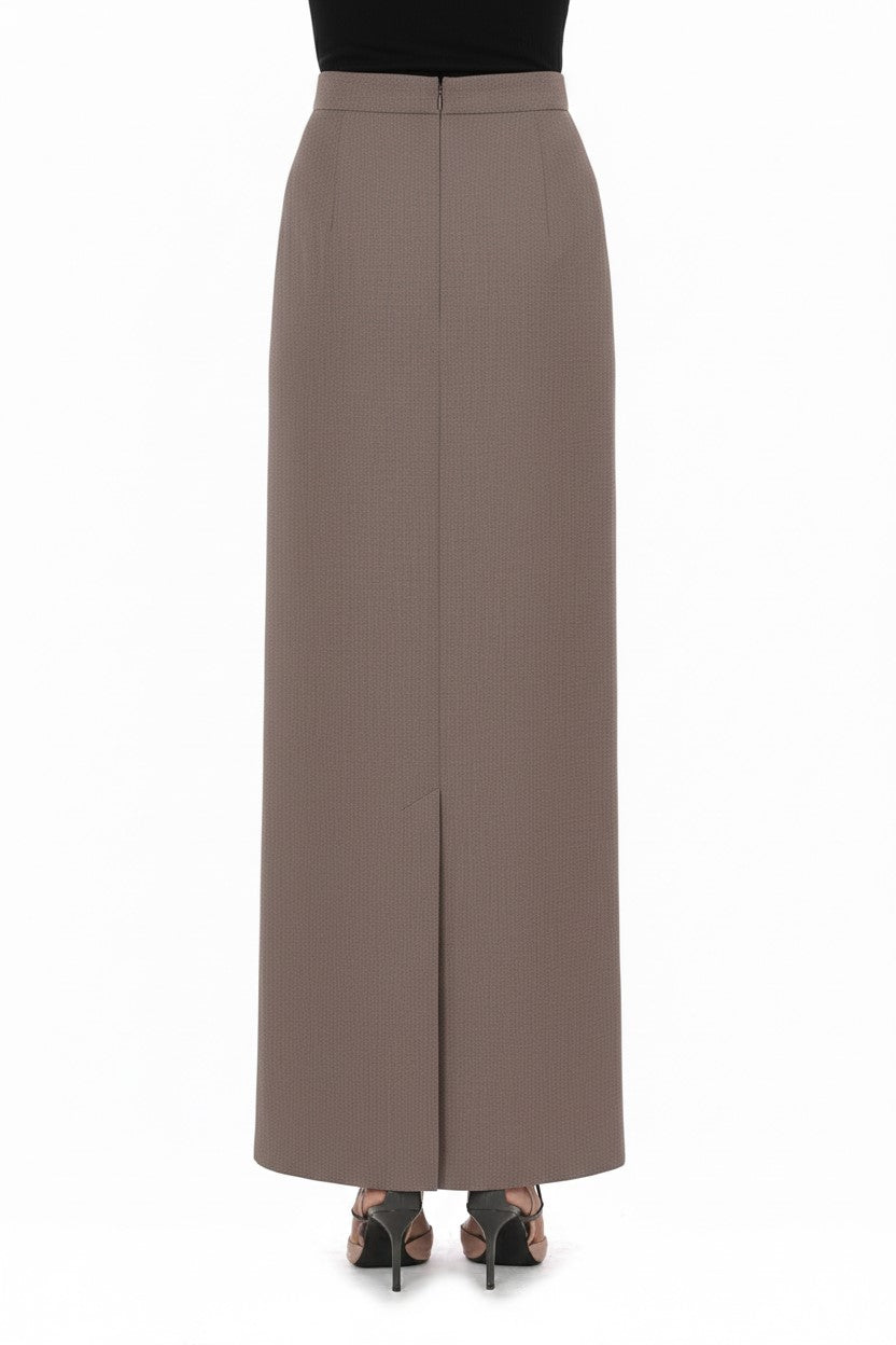 Jupe longue en tweed de laine - Fantasy Purple