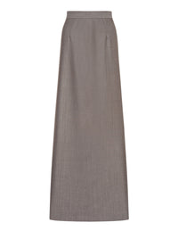 Jupe longue en tweed de laine - Dark Grey