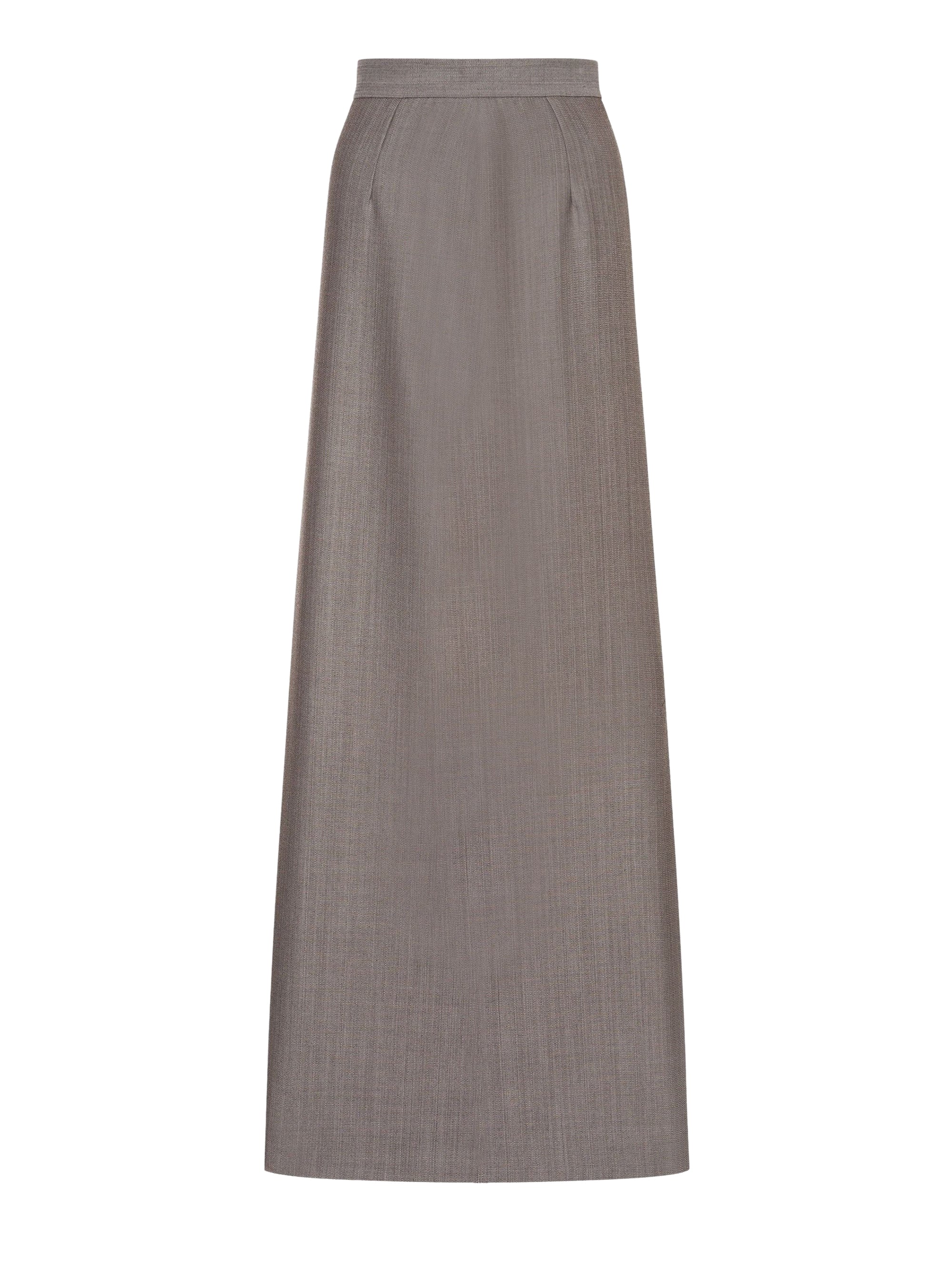 Jupe longue en tweed de laine - Dark Grey