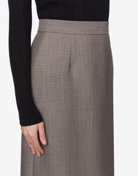 Jupe longue en tweed de laine - Dark Grey