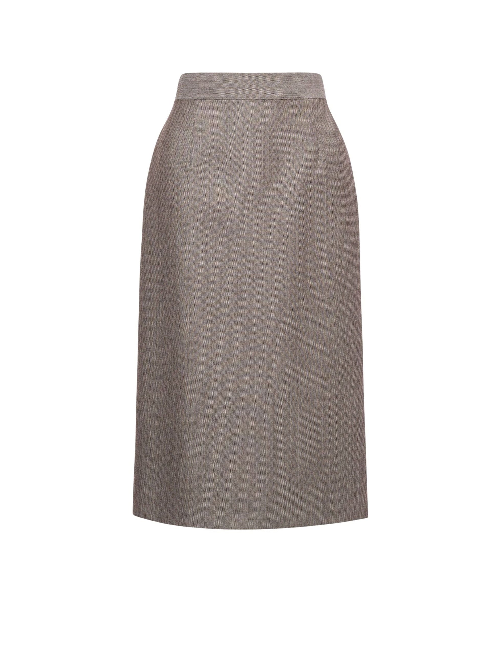 Wool midi skirt - Dark Grey