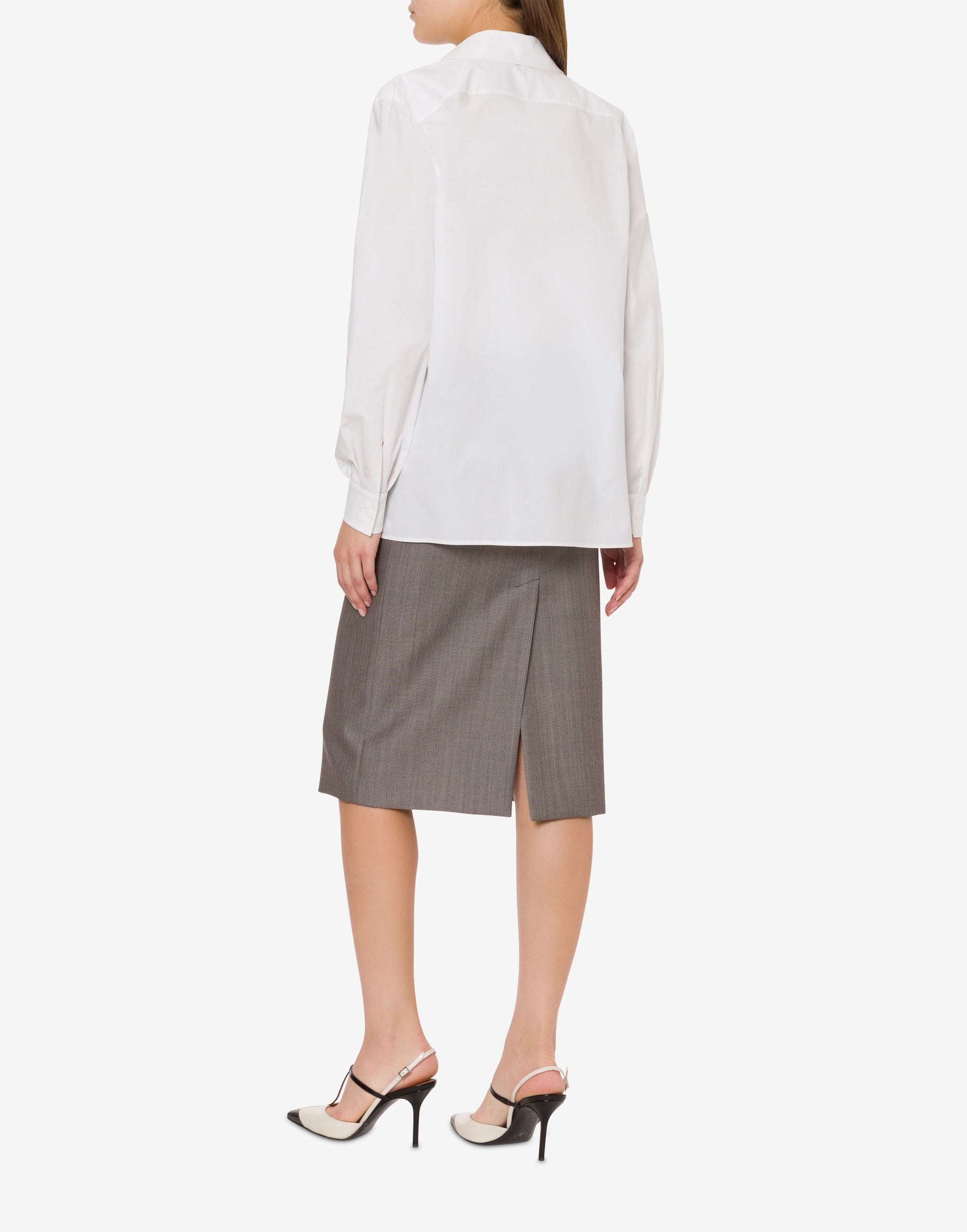 Wool midi skirt - Dark Grey