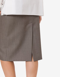 Wool midi skirt - Dark Grey