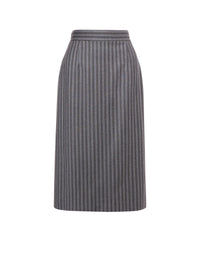 Jupe midi en laine - Grey