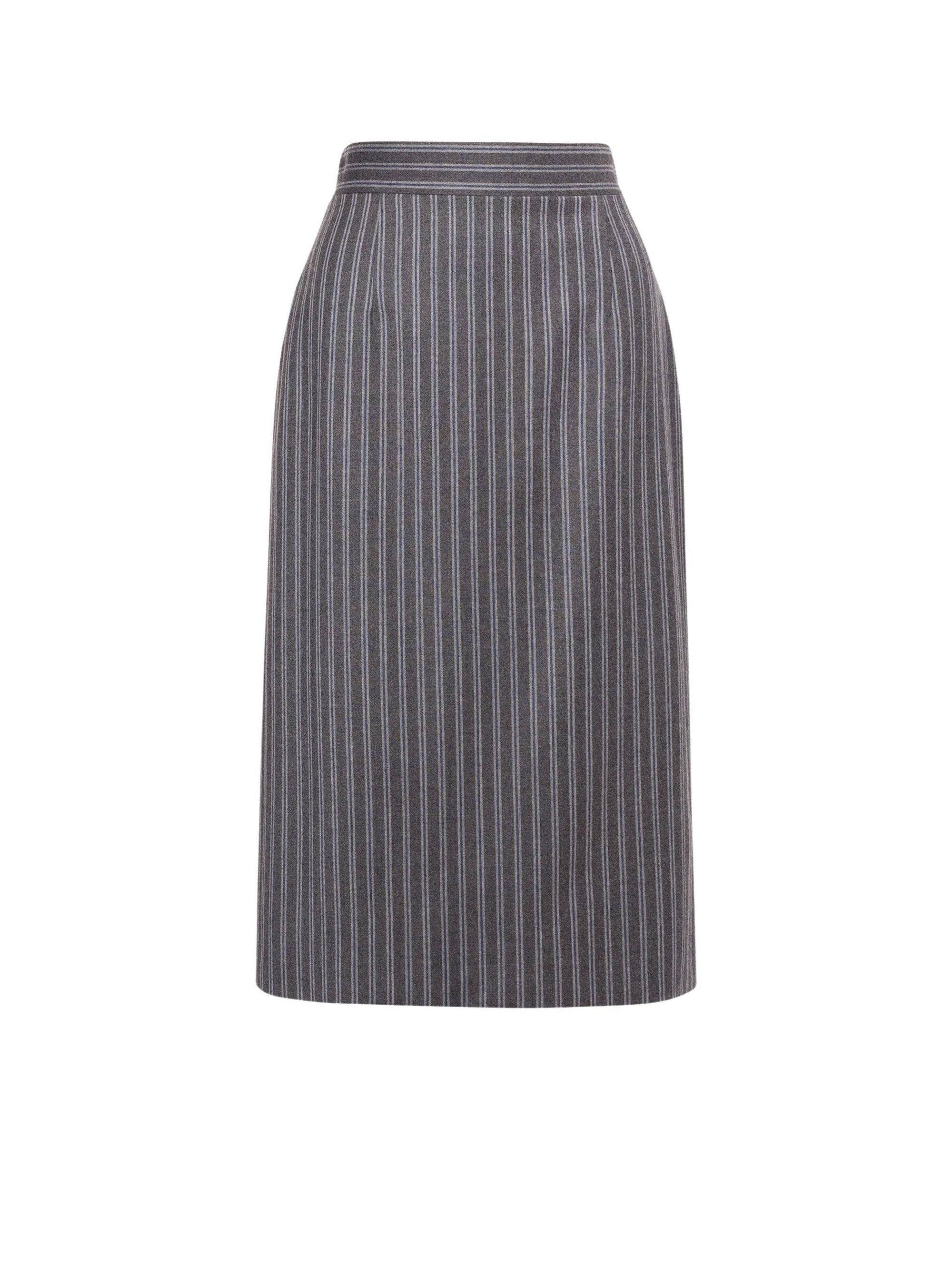 Jupe midi en laine - Grey