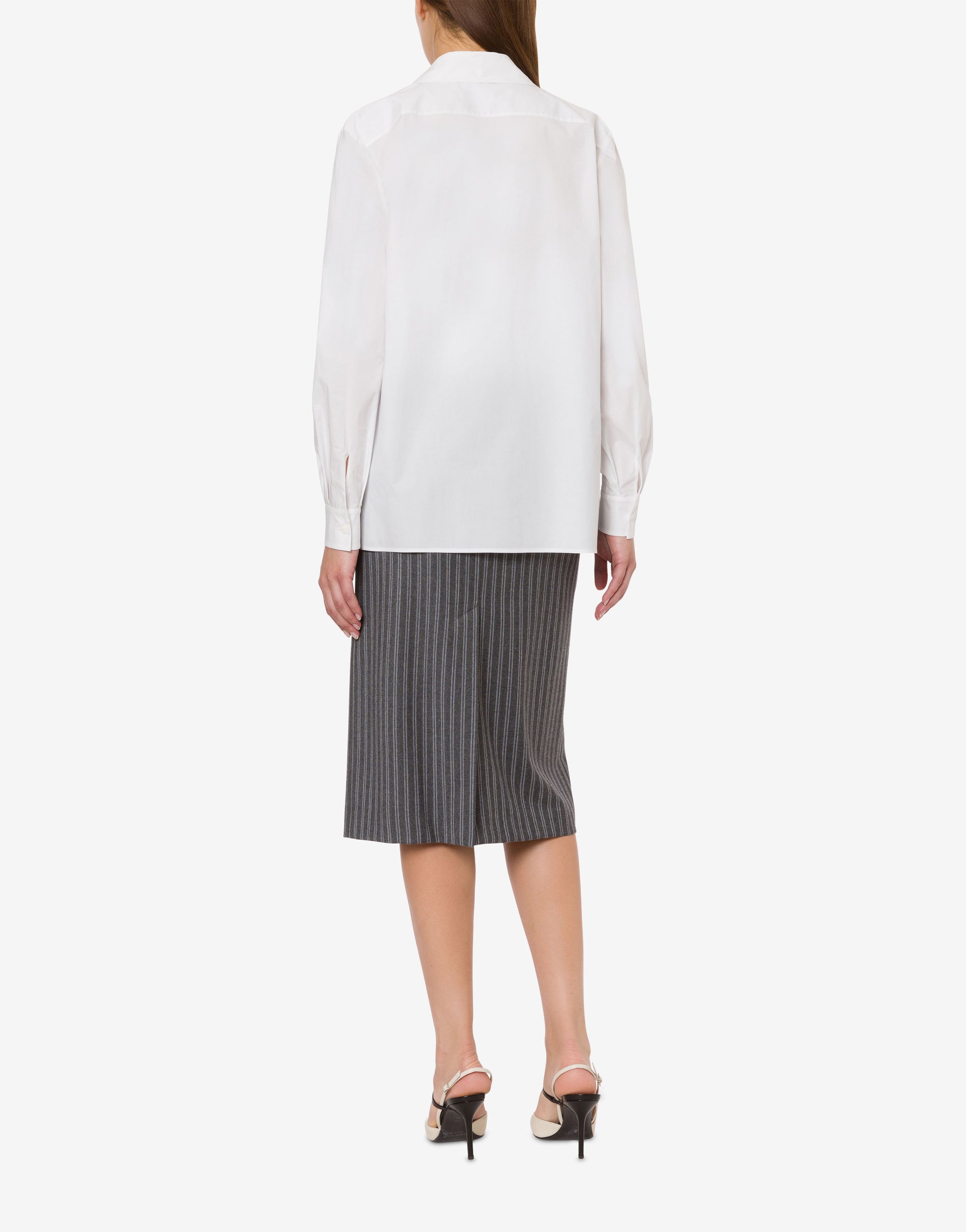 Jupe midi en laine - Grey