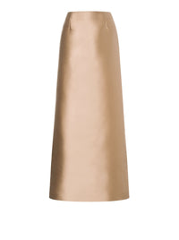 Jupe longue taille haute - Beige