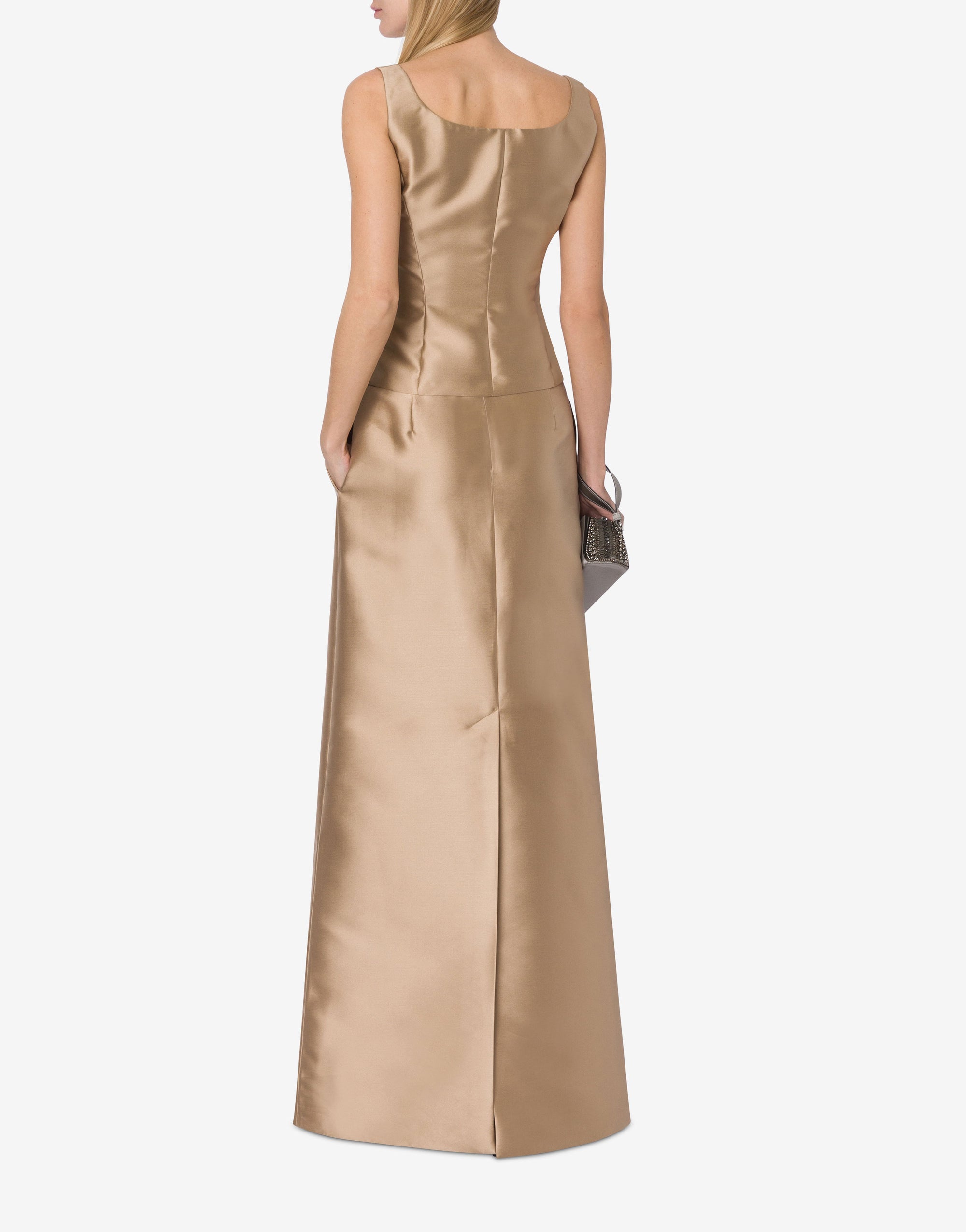 Jupe longue taille haute - Beige