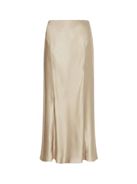 Silk blend midi skirt - Beige