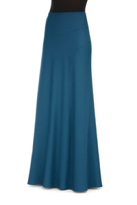 Long skirt in silk blend - Grey