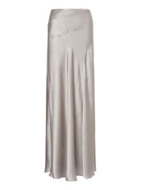 Jupe longue en soie mélangée - Grey Pearl