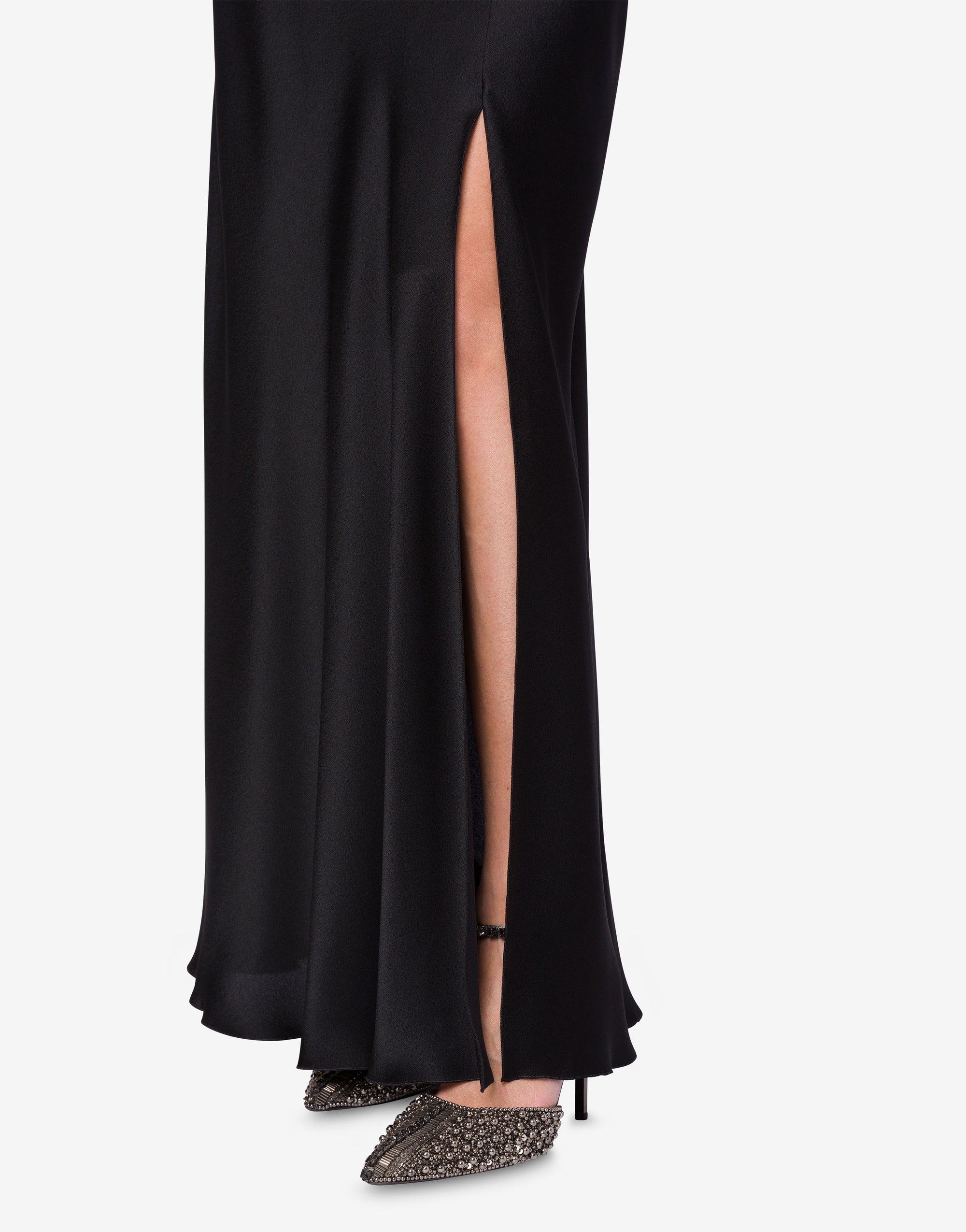 Silk blend maxi skirt - Black