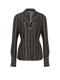Chemise en maille rayée - Dark Grey