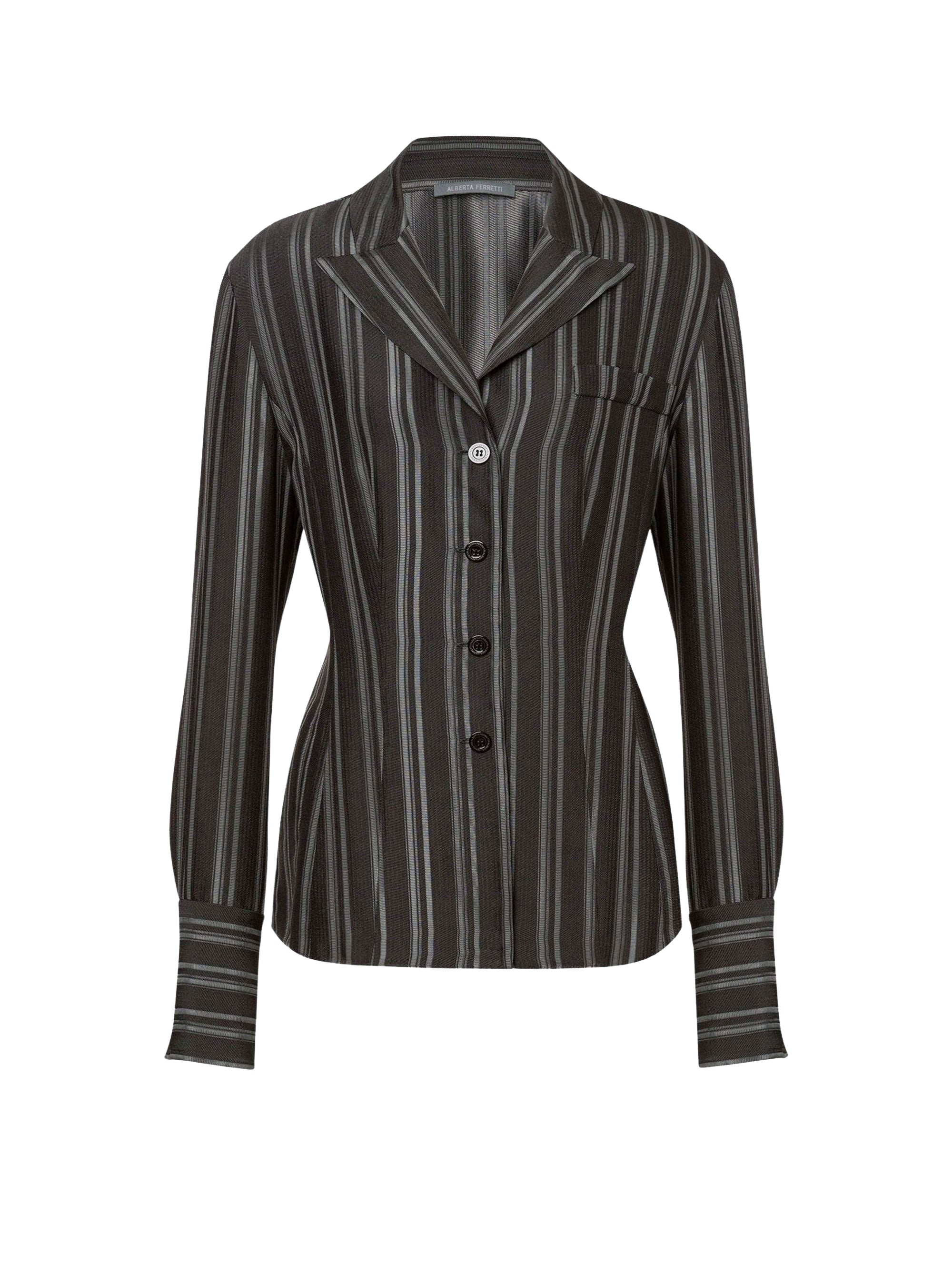Chemise en maille rayée - Dark Grey