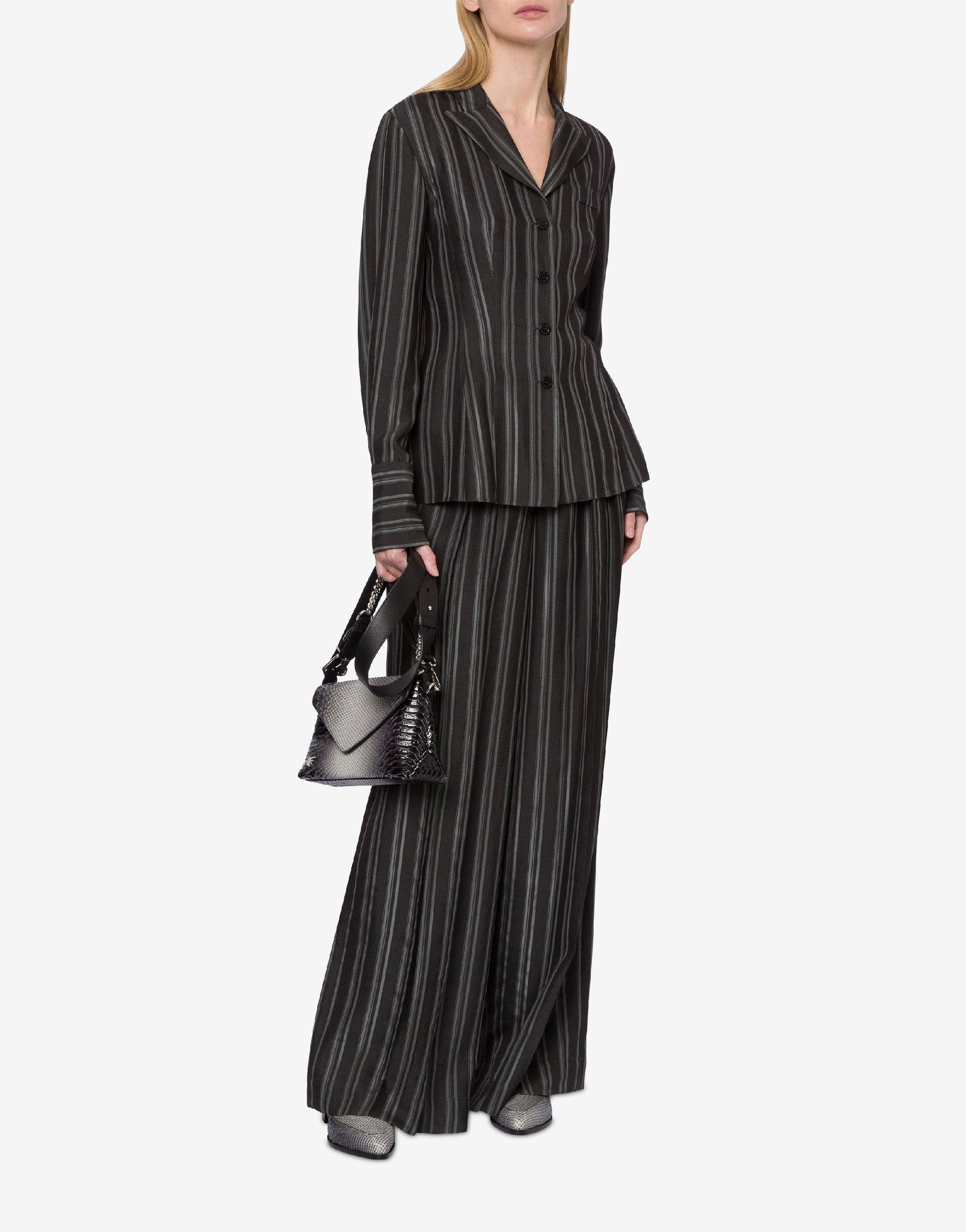 Chemise en maille rayée - Dark Grey