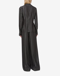 Chemise en maille rayée - Dark Grey
