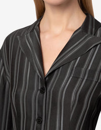 Chemise en maille rayée - Dark Grey